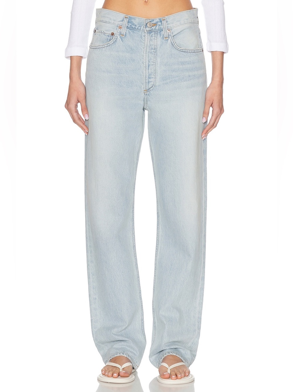 Agolde Kelly High Rise Straight Jeans in Wave NWT